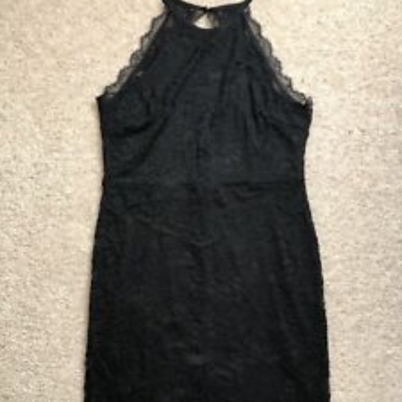 Lace halterneck dress Sz 4 - Picture 6 of 6